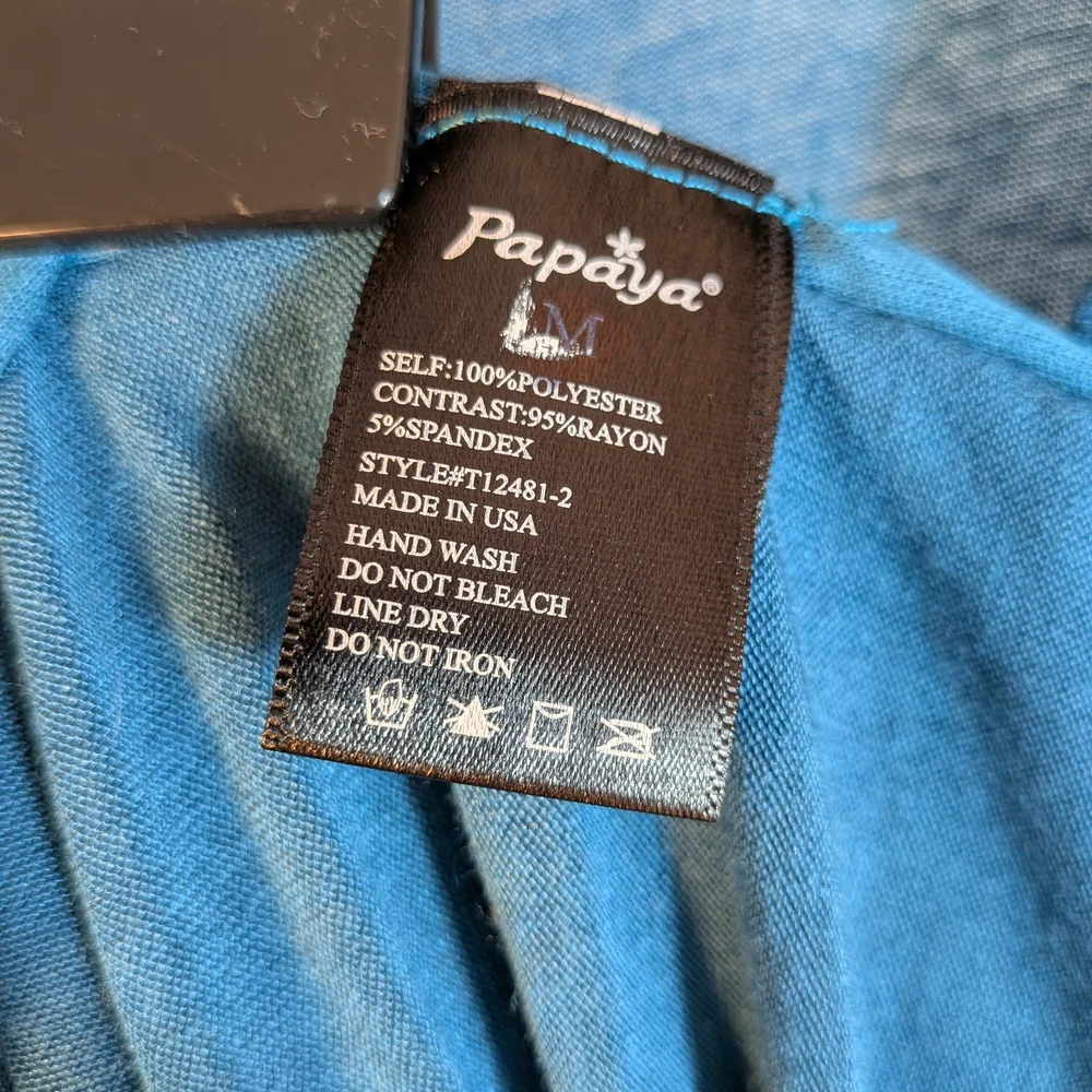 Papaya Shimmering Blue Sequin Short Sleeve Top - Picture 2 of 2